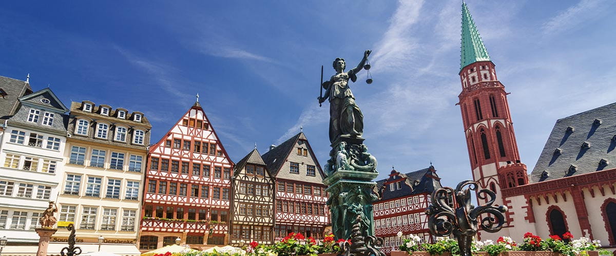 Römerberg Square in Frankfurt’s Old Town, Germany